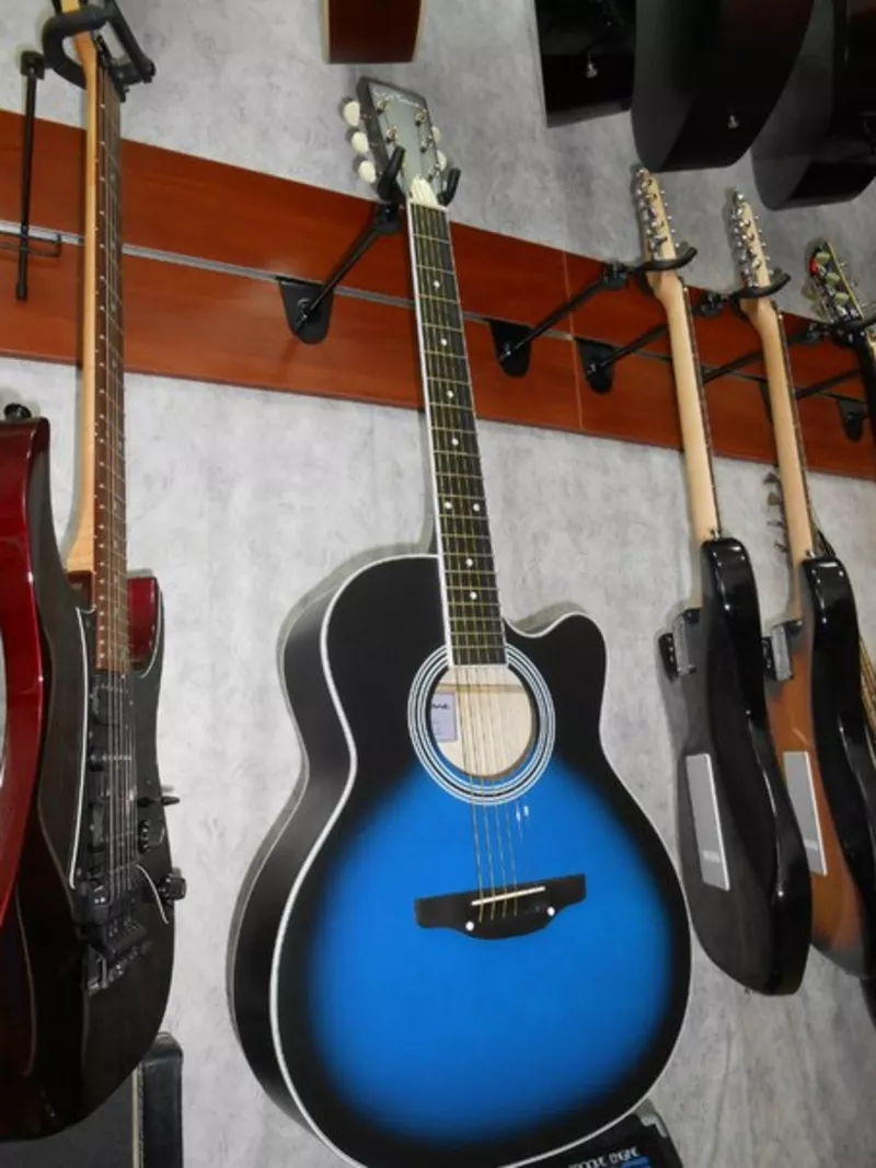 Новая Акустическая Гитара Leo Tone L-01 синяя 5