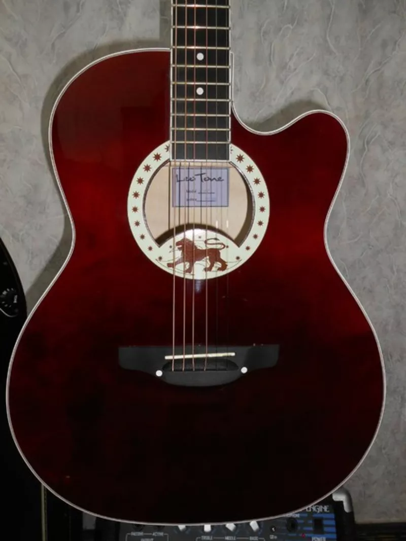 Новая Акустическая Гитара Leo Tone L-17 Cherry 3