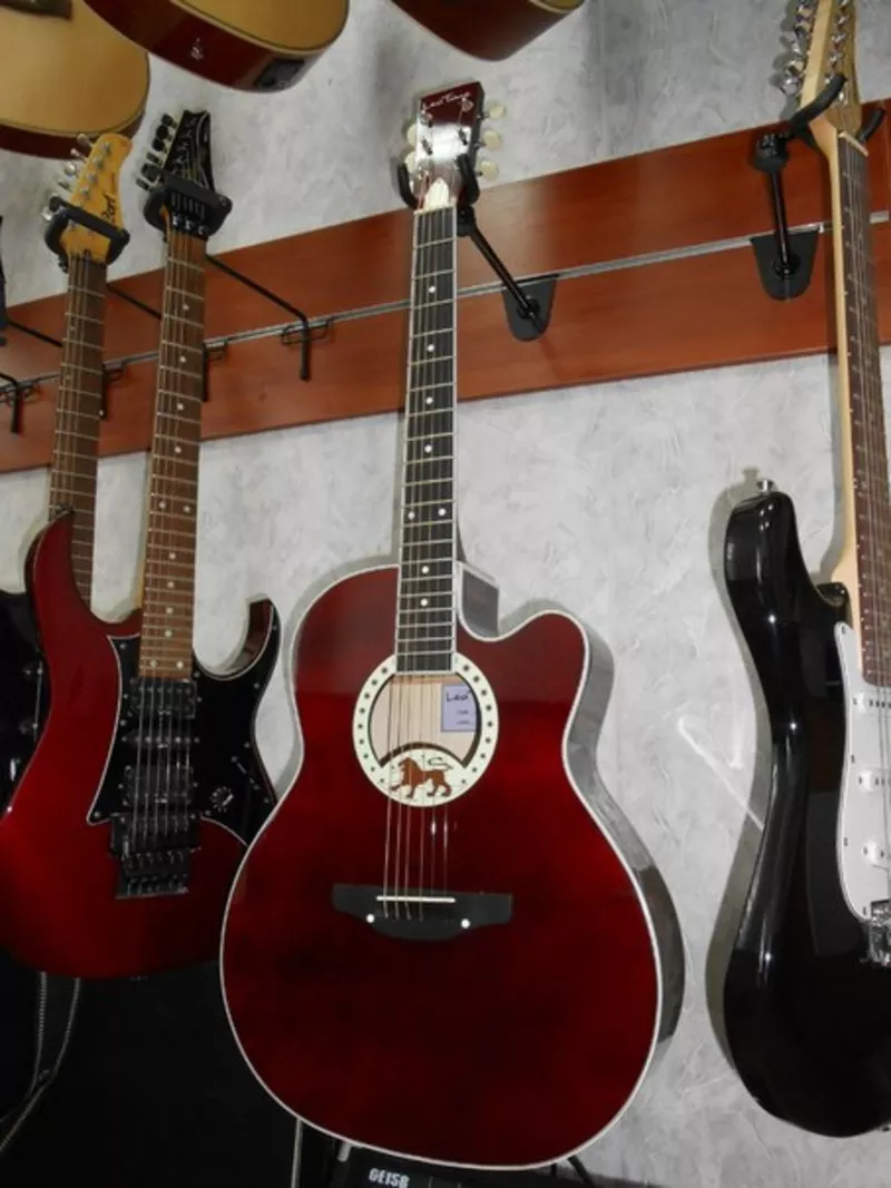 Новая Акустическая Гитара Leo Tone L-17 Cherry 5